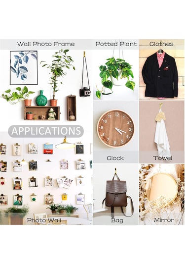 Jeehugo Altın Renkli Duvar Çerçeve Demiri Kanca Seti - 30 Adet 30lb + 20 Adet 50lb Çivi İle Tamamlanmış Toplam 50 Set Diğer