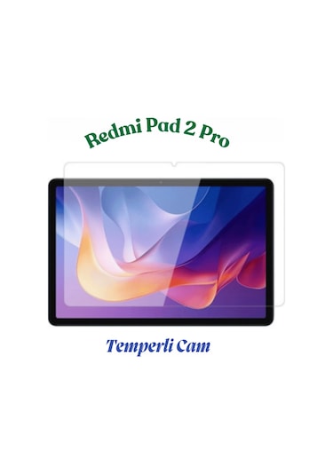 Fuchsia Redmi Pad 2 Pro İle Uyumlu 12.1 İnç Tablet Temperli Cam Ekran Koruyucu