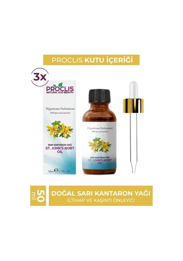 Proclis Doğal Sarı Kantaron Yağı 3 x 50 ML