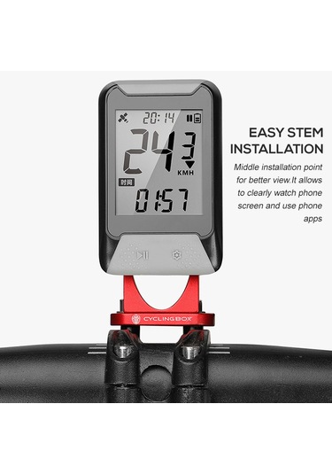 Cyclıngbox-çok Fonksiyonlu Bisiklet Bilgisayar Kamerası El Feneri,y24946b Siyah Siyah