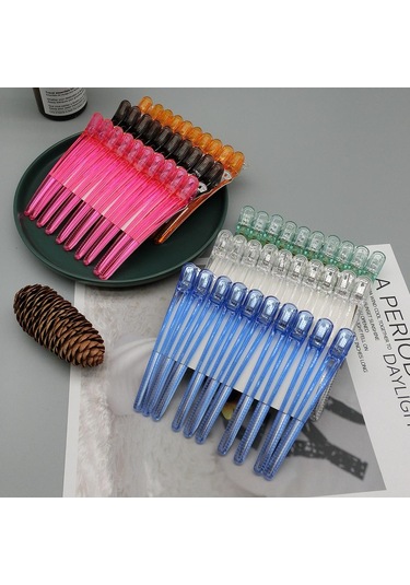 Suntek 10 Adet Kuaför Salonu Kesit Klipleri Kelepçeleri Beyaz Beyaz