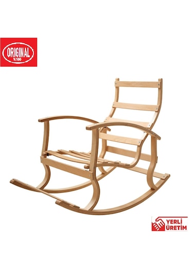 Herev Sallanan Sandalye / Baba Koltuğu / Berjer /ahşap Sandalye Yeşil