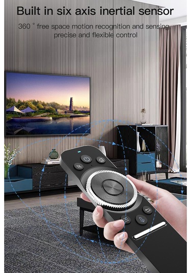 Singree 2.4g Kablosuz Sesli Uzaktan Kumanda - Tv, Projeksiyon Ve Tv Kutusu İçin Ir Öğrenme Özellikli