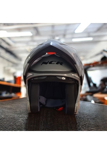 Ncr-158 Çene Açılır Gözlüklü Ece Belgeli Kask Nardo Gri