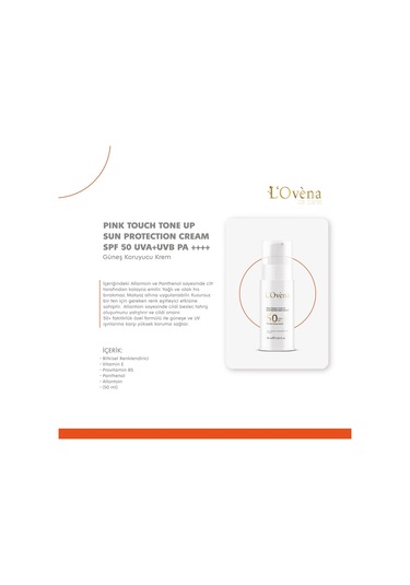 Lovena De Paris Pink Touch Tone Up Sun Protection Cream SPF50 50 ML
