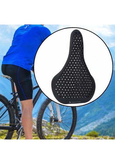 Suntek Erkekler Kadınlar Için Tam Silikon Bisiklet Koltuk Siyah