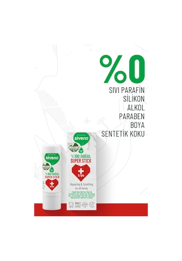 Siveno %100 Doğal Super Stick Anlık Yatıştırıcı Onarıcı Organik Yalancı İğde Yağlı 6 G