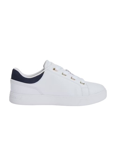 Kadın Altın Rengi Detaylı Cupsole Tabanlı Sneaker - Beyaz/lacivert White / Space Blue