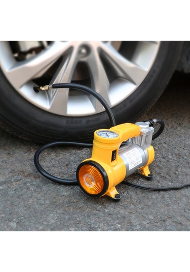 Sentinel Araç Oto Analog Basınç Göstergeli Metal Gövde Hava Kompresörü 150 Psı 12v Renkli