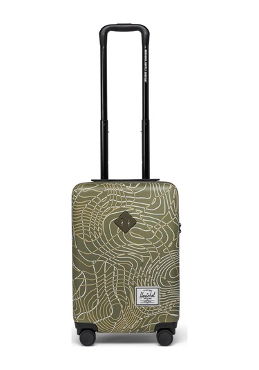 Herschel Heritage Hardshell Carry On Luggage Kabin Boy Valiz 11197 Ivy Green Topography Çok Renkli