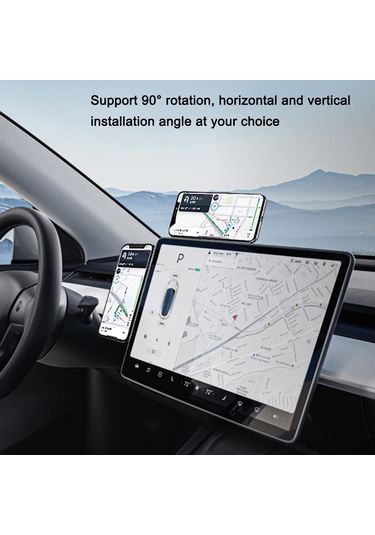 Neevoyu Alüminyum Allyum Kapaklı Manyetik Araç Telefon Tutucu - Siyah, Kolay Montaj, Ekran Paylaşımı Desteği