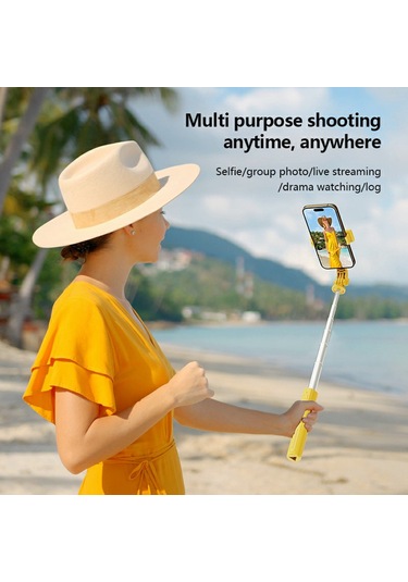 Kt02 A10 Karikatür Tripod Selfie Çubuğu Uzatılabilir Telefon Tripod Çift Işıklı Çekim Kiti Standı