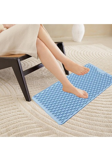 Suntek Ayak Masaj Aleti Hafif Kompakt Akupresür Matı Fitness Mavi