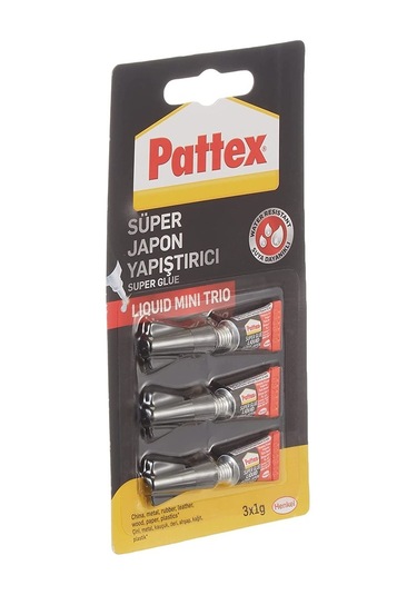 Pattex Süper Glue Hızlı Japon Yapıştırıcı Mini Trio 3X1 Gr