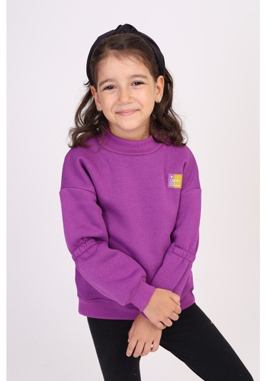 Toontoy Kız Çocuk Sweatshirt Mor