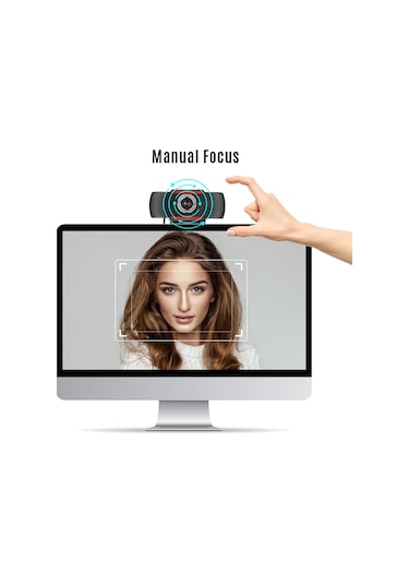 Gajeena Hd Usb Web Kamerası, Gürültü Önleyici Mikrofonlu, 720p Video Konferans Ve Canlı Yayın İçin Mükemmel Çözüm