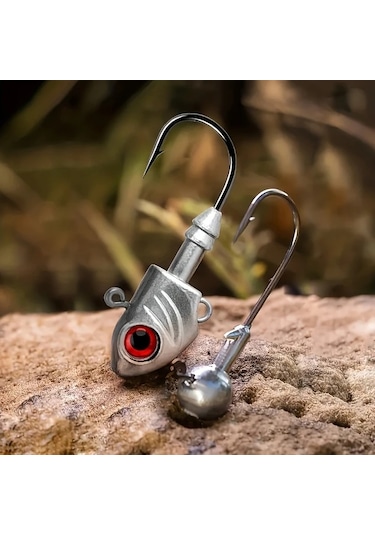 Fochsia 56 Parça Balıkçılık Seti: 5g 7g 10g 14g Kurşun Ağırlık 6 Jig Kafa 50 Yumuşak Yem İle 10g/0.353oz Taze Ve Tuzlu Su Balık Avı