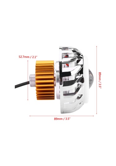 Xiyyadms Motorcycle Led Ön Farı, Çift Melek Gözü, Flaş Fonksiyonu, Hızlı/alçak Işık, Uçak Alüminyum Kasa, Evrensel Uyum 12-80v