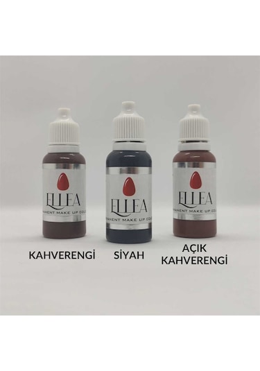 Ellea Nail Kalıcı Makyaj Ve Microblading Boyası Kaş için Set 3 Re