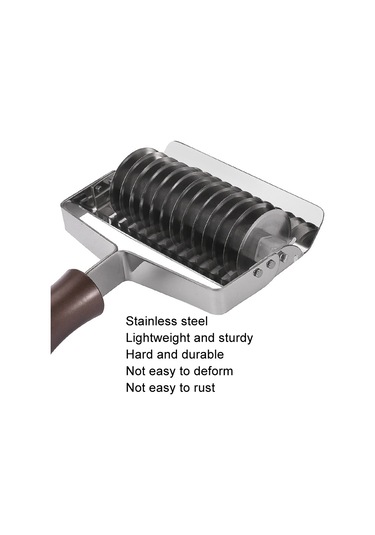 Cbtx 304 Paslanmaz Çelik İtici Çok Fonksiyonlu Erişte Kılıcı Kalınlaştırma Mutfak Erişte Kesici, Stil: Alüminyum Saplı 2.5mm