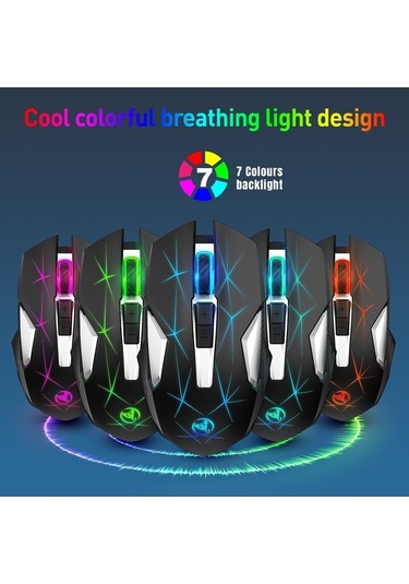 Novahub Usb Kablosuz Hxsj T300 Ergonomik Fare - 3 Dpı Ayarı, 600mah Pil, 7 Tuşlu Optik Mouse Optik