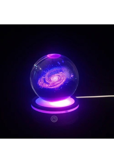 Dönen Gezegen Cam Küre Çok Renkli