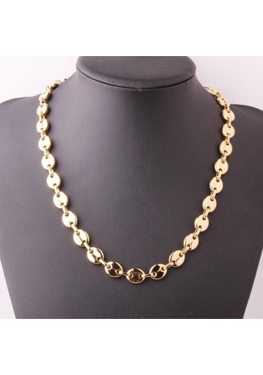 Novahub 7/9/11mm 316l Paslanmaz Çelik Kahve Boncuk Zincir Kolye/bilezik - Erkek/bayan Altın Ton 9mm, 70cm - Yüksek Kalite Altın