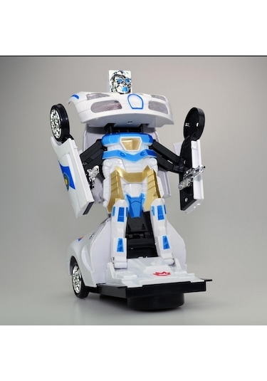 Transformers-robota Dönüşen Işıklı, Sesli, Sensörlü Polis Arabası