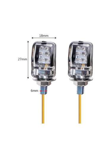Suntek Led Dönüş Sinyali Işıkları 12 V Motosiklet İçin 6 MM Montaj Cıvatası 2 Parça