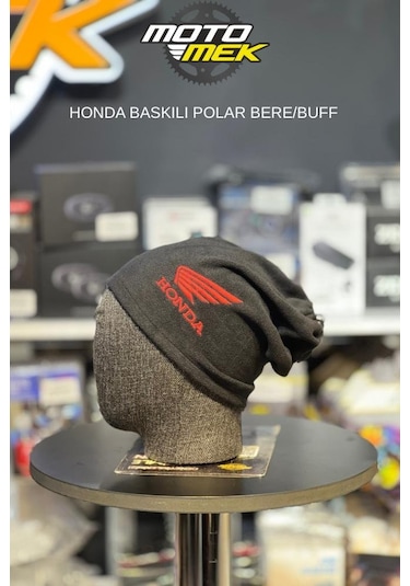 Honda Baskılı Polar Bere/buff Siyah