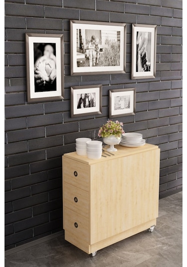 Dekorfim DF01107AC Pratik Katlanır Masa Mutfak ve Yemek Masası