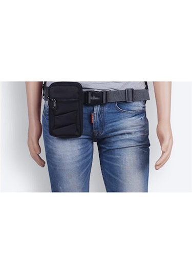 Bel Çantası Erkek Naylon Haberci Çantası Omuz Askısı Bel Çantası Kancası Bel Çantası Cep Telefonu Kılıfı Koruyucu Kılıf B A987