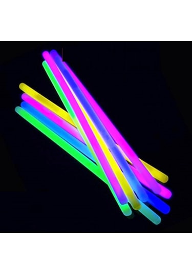 100 Adet Kalın Glow Stick Parti Işığı Neon Işık Fosforlu Çubuk Işıklı Çubuk Ultra Canlı Parlak Işık