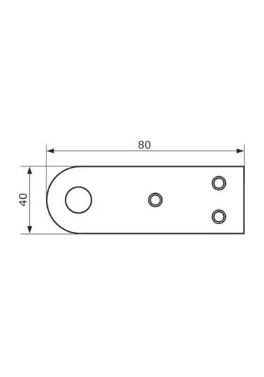 Domart Gövde 80x40 Düz Kalınlık 5 Mm Kaplamasız Kapalı 142809205
