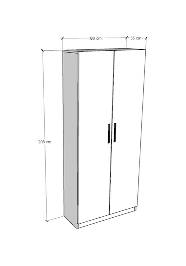 Beyaz Modern Dolaplı Kitaplık Çalışma Masası