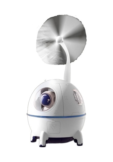 Uzay Kapsülü Masa Üstü Nemlendirme-fan 2'si 1 Arada Beyaz