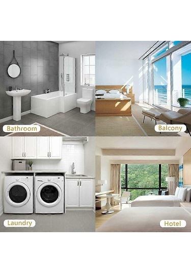 Ganzhoushop Geri Çekilebilir Çamaşır İpi, Paslanmaz Çelik Çift Hat, Yerden Tasarruf Sağlayan Ağır Hizmet Tipi İç Mekan Dış Mekan Kurutma Rafı, Banyo Balkon İçin Su Geçirmez Paslanmaz Çok Renkli