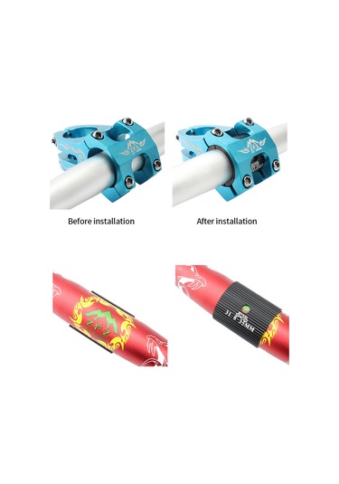 Qingmipy 31.8mm'den 35mm'ye Bisiklet Çubuğu Adaptörü, Alüminyum Alloy, Kayma Engelleme, Dağ Ve Yol Bisikletleri İçin Mavi