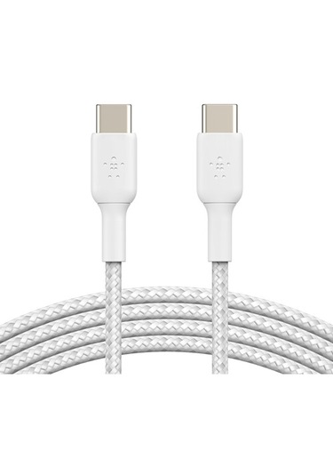 Belkin Boostcharge Örgülü 60w Usb-c - Usb-c Kablosu 1m, Beyaz