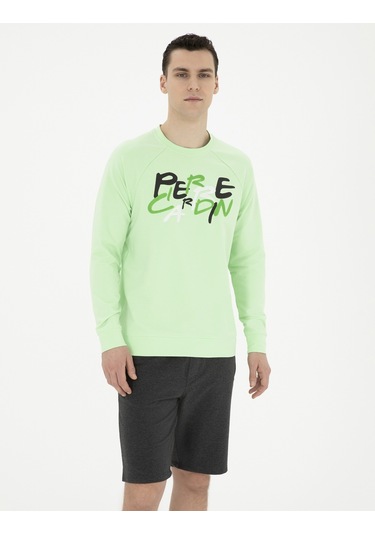 Pierre Cardin Erkek Fıstık Sweatshirt 50285538-vr087 Yeşil