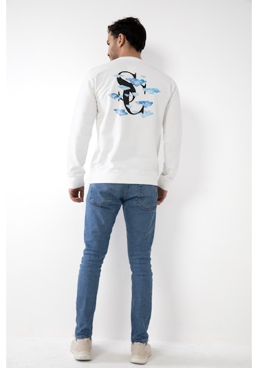 Cozyness Sweatshirt Kapşonsuz Beyaz