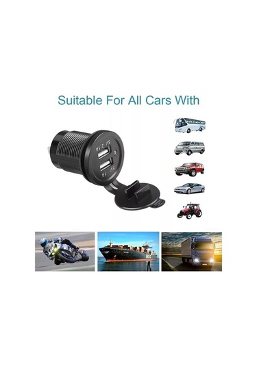 Trendooze Usb Tip Söketi Şarj Pano Giriş Çıkış Araç 8-32v, 5v2a 5v1a - Vt