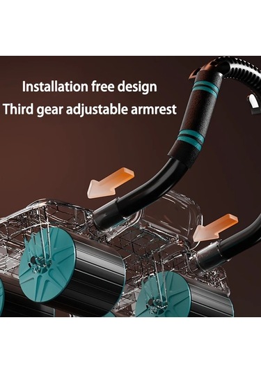 Honeybeeshop Lingpeng Akıllı Ab Roller Otomatik Geri Dönüş 4 Tekerlekli Karın Kası Aleti Siyah