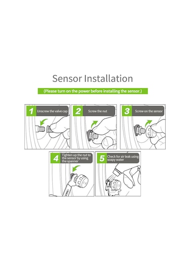Tenfowee Dışarıdaki Sensörlü Güneş Enerjili Araç Lastik Basıncı Ve Sıcaklık İzleme Sistemi Tpms