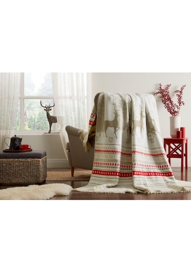 Özdilek Pamuk Winter Çift Kişilik Battaniye Krem