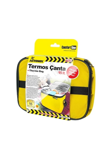 Automix Termos Çanta 15lt Termo Piknik Kamp Soğuk Sıcak Isı Yalıtımlı Yiyecek İçecek Taşıma Çantası Sarı 1 Adet