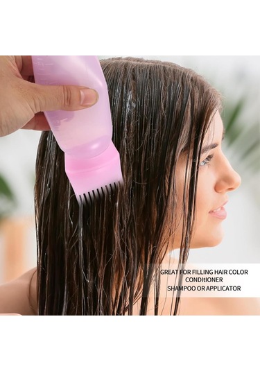 Taraklı Saç Boyama ve Bakım Yağı Uygulama  Şişesi