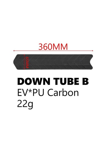 Konesam Bisiklet Çerçeve Koruyucu Sticker, 3d Eva+pu 2mm, Su Geçirmez, Kaygan Korumalı, Dağ Bisikleti İçin, Aşağı Boru B 360x65mm