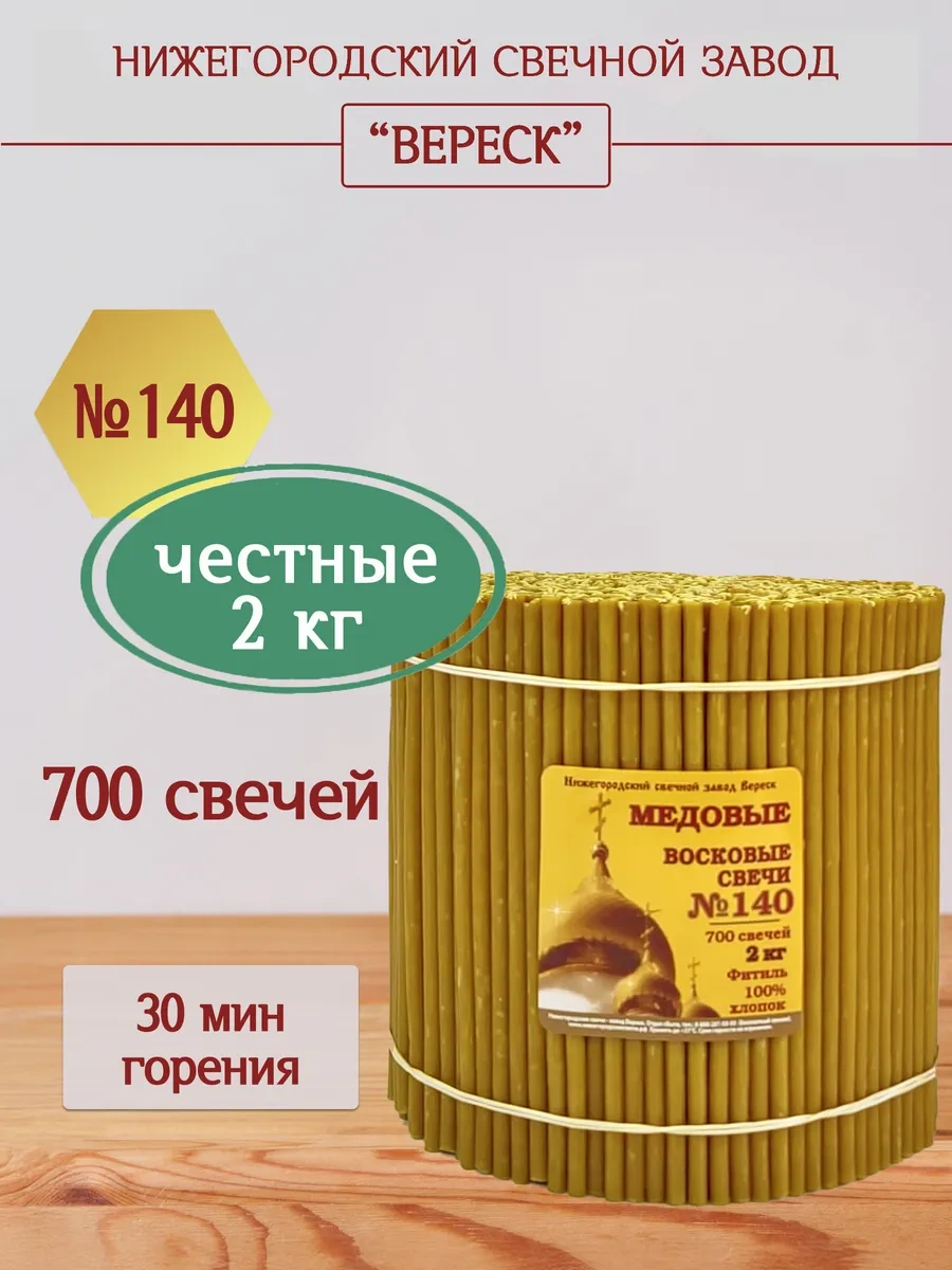 Nizegorodskie Sveci - Zavod Veresk Balmumuy Sakalından Yapılmış Kilise Mumları No.140 235966157 Gri