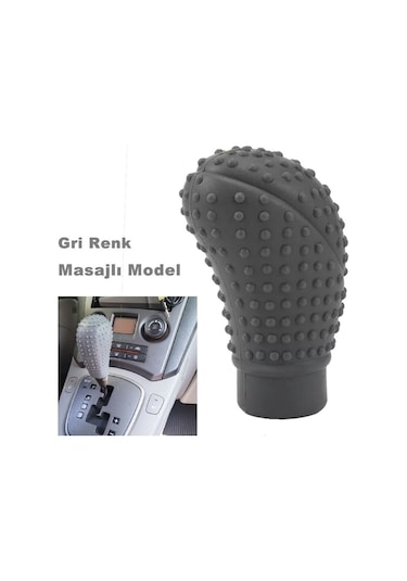 Point Silikonlu Vites Topuzu Kılıfı Gri Renk Oval Üniversal Ithal (532238182)